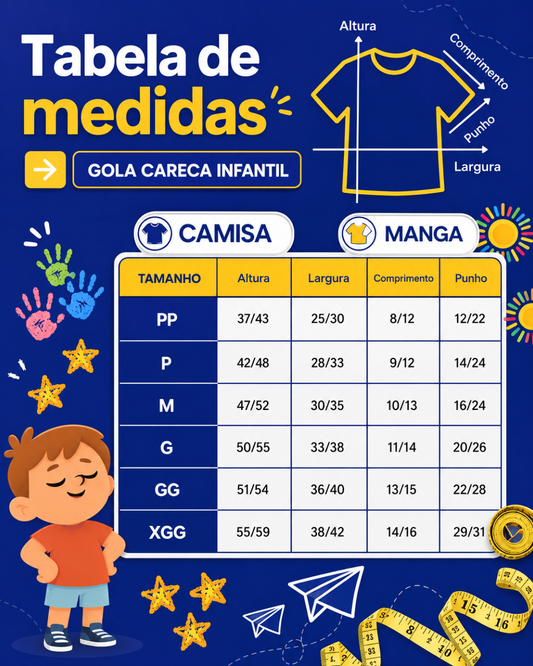 TABELA DE MEDIDAS