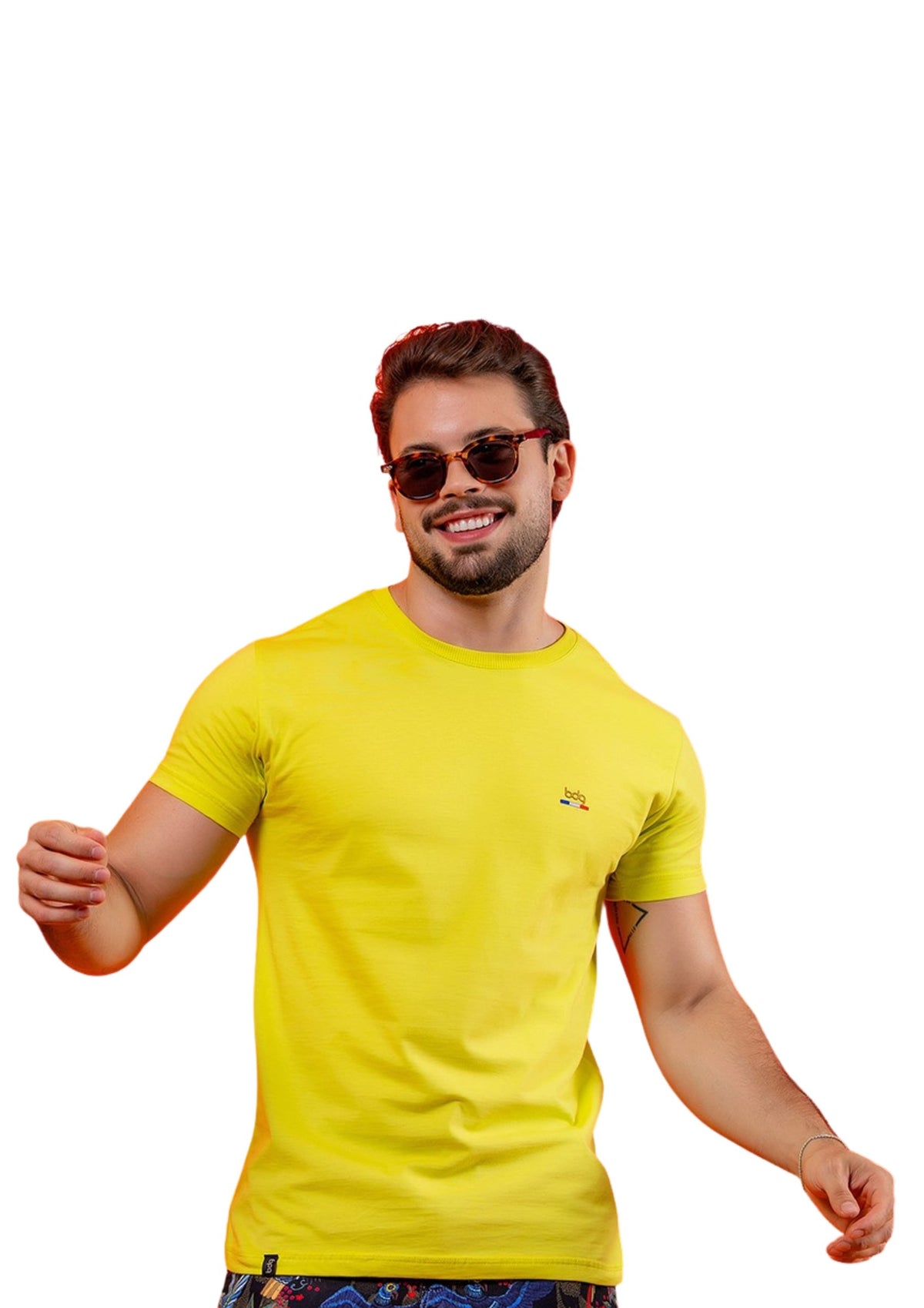 Camisa Masculina Gola Careca Básica Coloridas