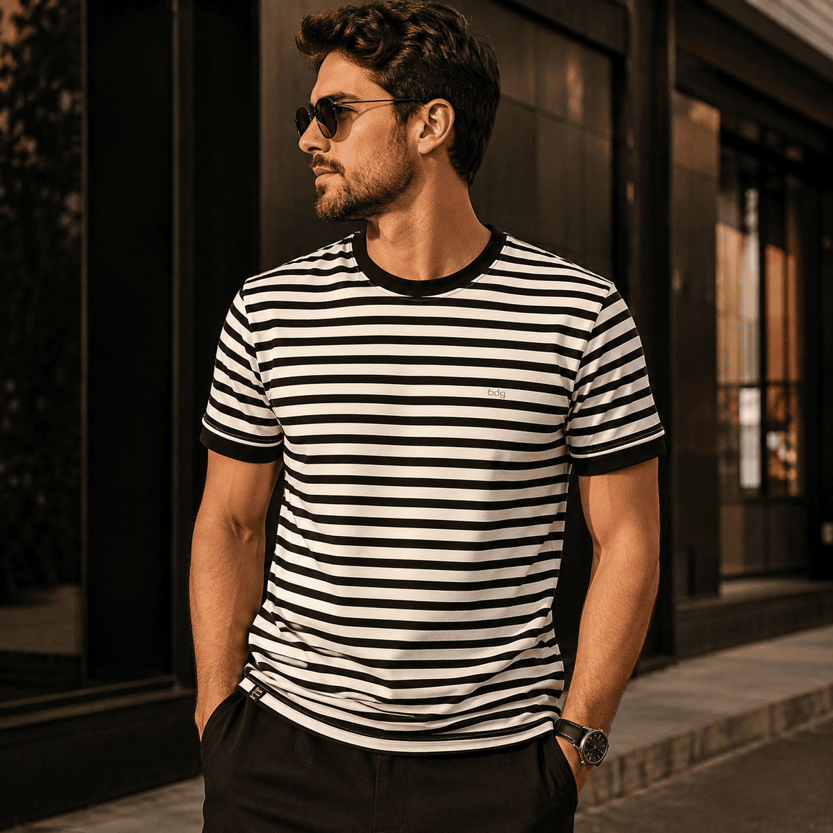 Camisa Masculina Gola Careca Polônia Bicolor