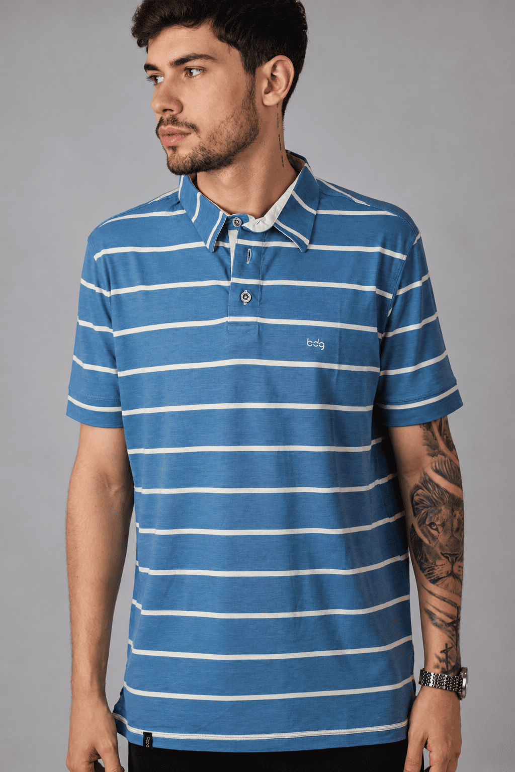 Camisa Polo Masculina Oliveiras Bicolor