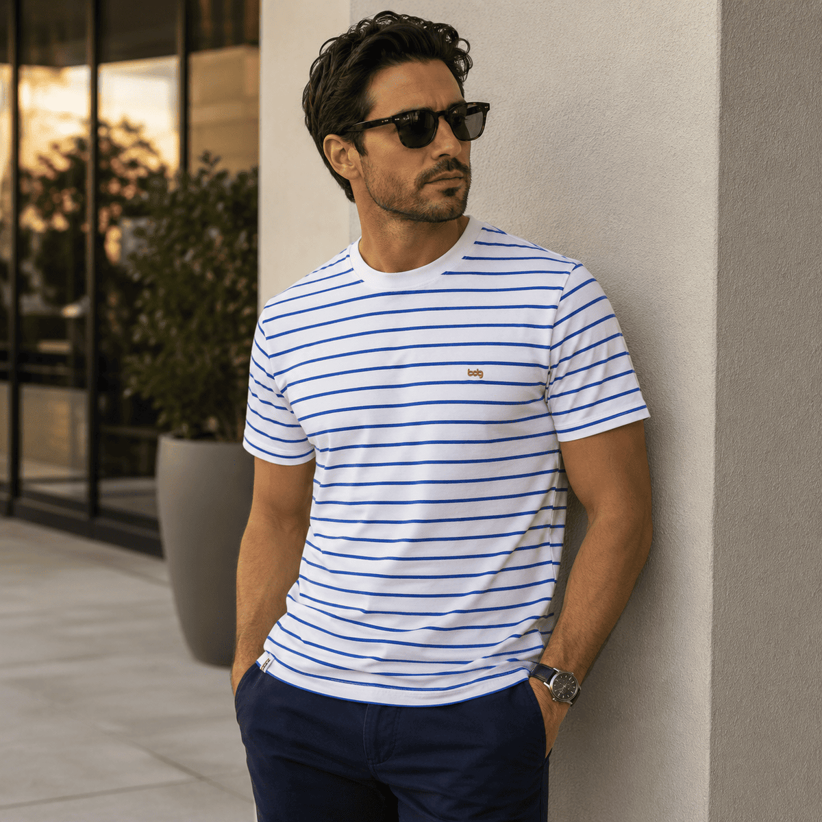 Camisa Masculina Gola Careca Polônia Bicolor