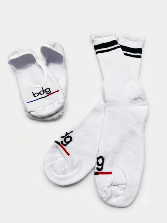 Kit 2 Meias Brancas (Canoa + Cano Longo) - imagem 1