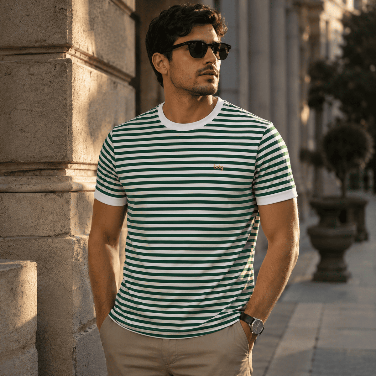 Camisa Masculina Gola Careca Polônia Estampada