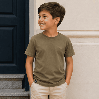 Camisa Infantil Gola Careca Básica Coloridas