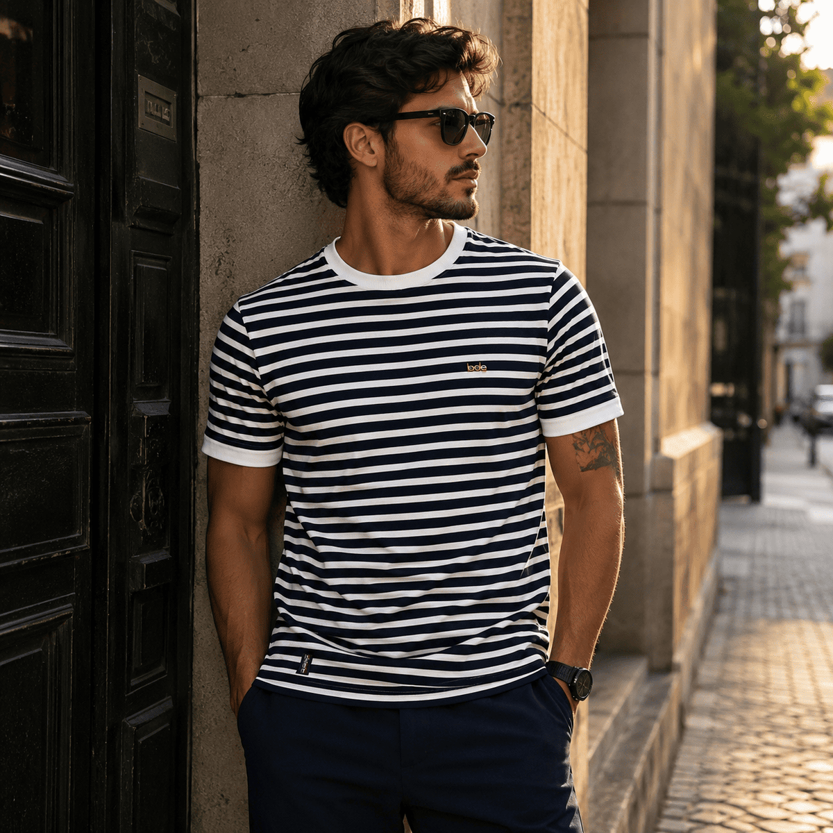 Camisa Masculina Gola Careca Polônia Estampada