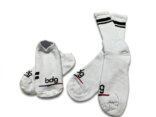 Kit 2 Meias Brancas (Cano Longo + Cano Médio) - imagem 1