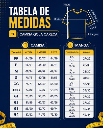 TABELA DE MEDIDAS