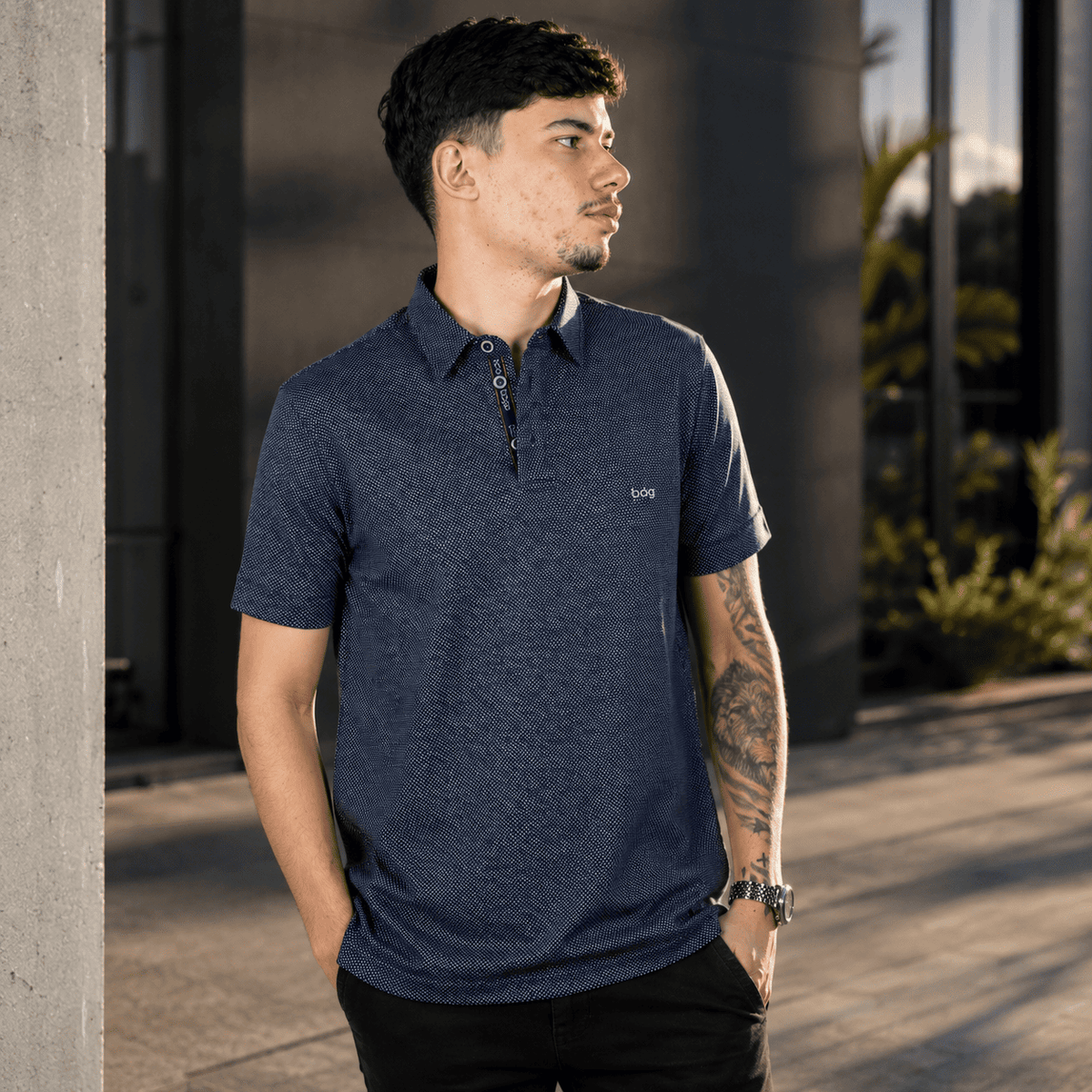 Camisa Gola Polo Porto Estampada