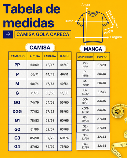 TABELA DE MEDIDAS