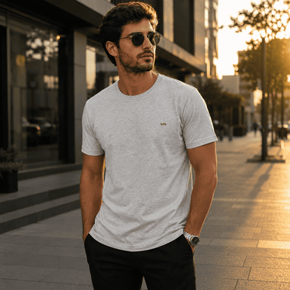 Camisa Masculina Gola Careca Básica Coloridas