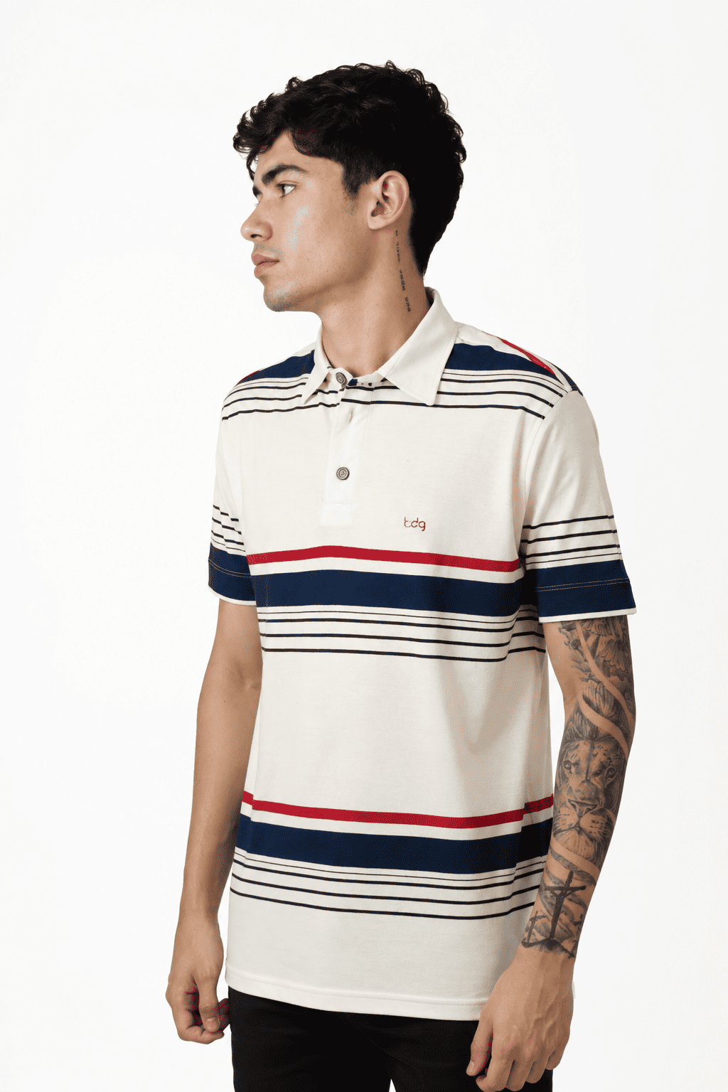 CREME/AZUL/VERMELHO