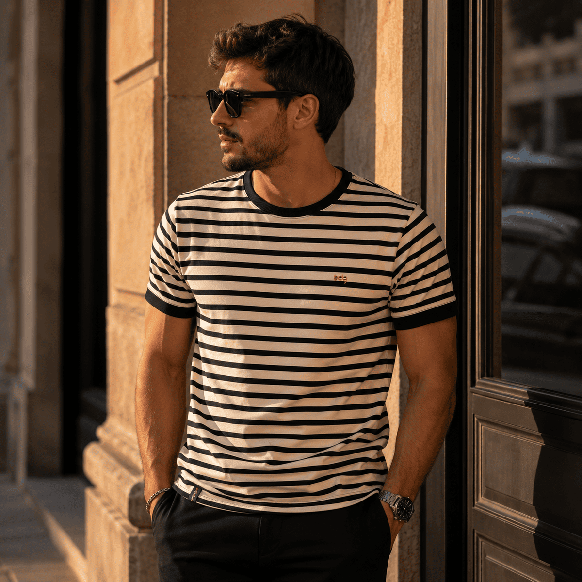 Camisa Masculina Gola Careca Polônia Bicolor