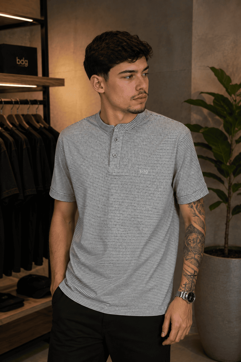 Camisa Gola Padre Porto Fino Bicolor