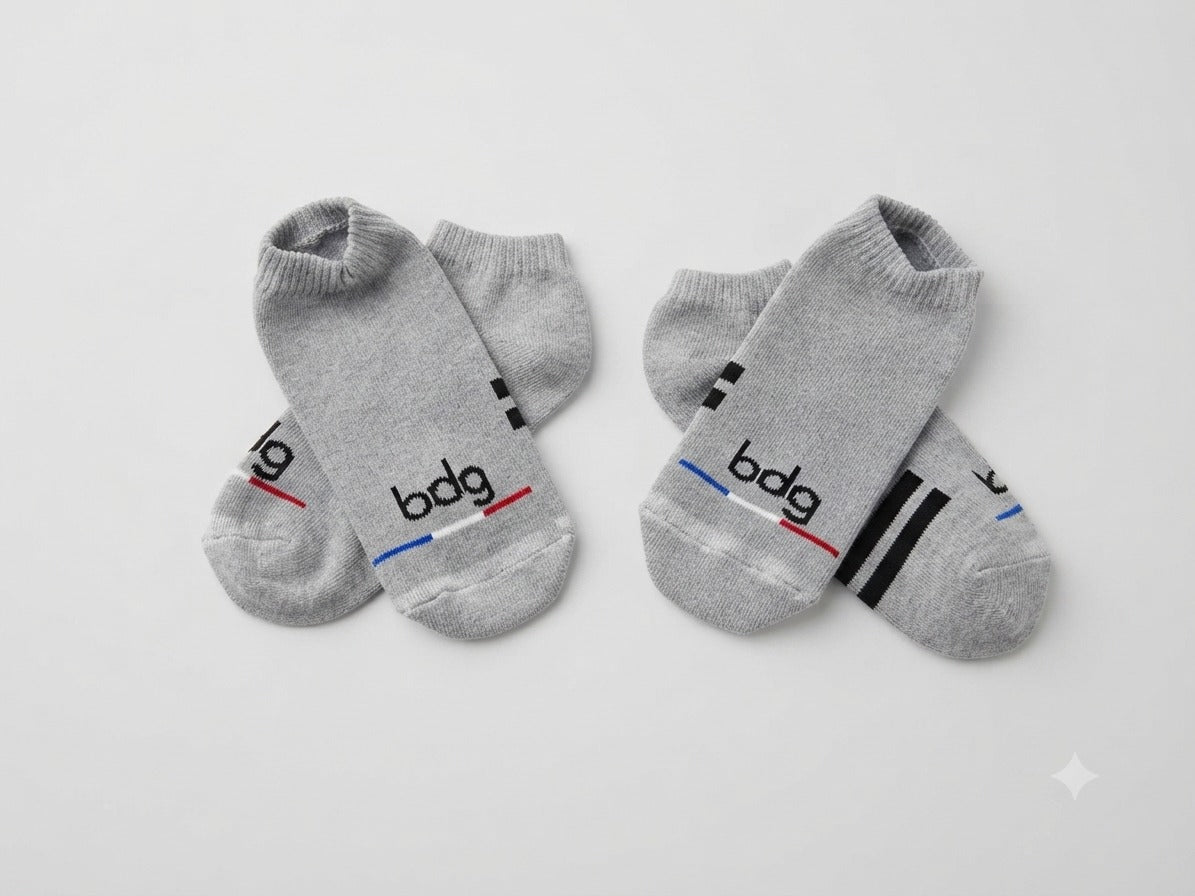 Kit 2 Meias Cinzas (Cano Curto + Cano Médio) - imagem 1