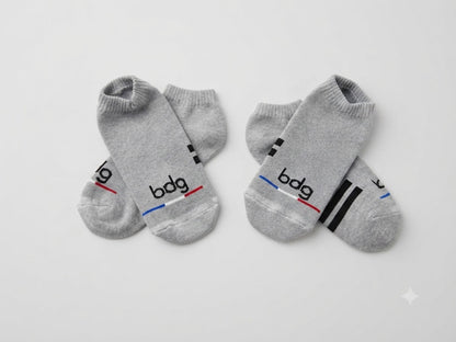 Kit Masculino 2 Meias Cinzas (Cano Curto + Cano Médio)