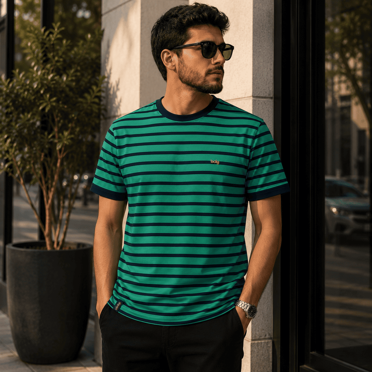 Camisa Masculina Gola Careca Polônia Bicolor