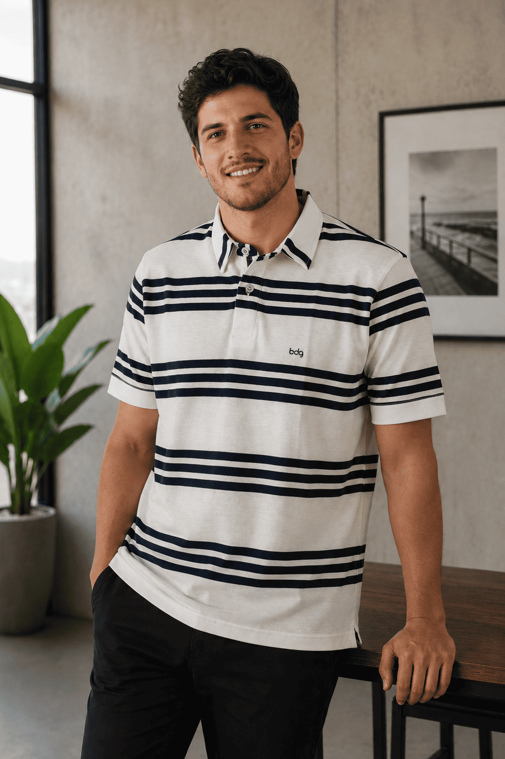 PIQUET CREME/AZUL