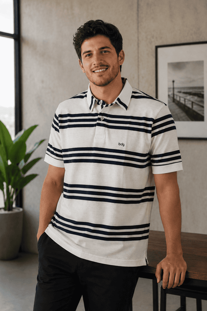 PIQUET CREME/AZUL