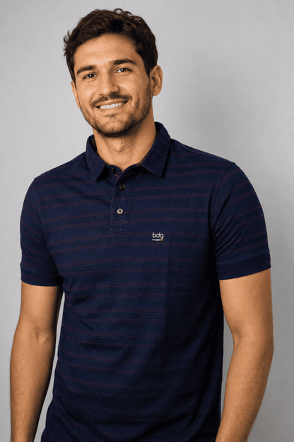 Camisa Polo Masculina Oliveiras Estampada