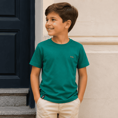 Camisa Infantil Gola Careca Básica Coloridas