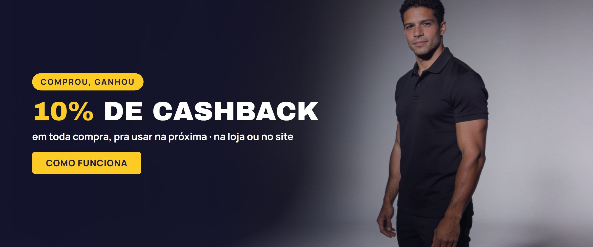 BDG cashback 10% em toda compra