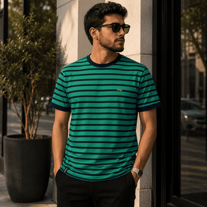 Camisa Masculina Gola Careca Polônia Bicolor