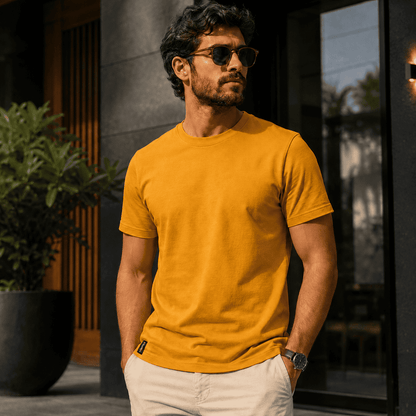 Camisa Masculina Gola Careca Básica sem Bordado Coloridas