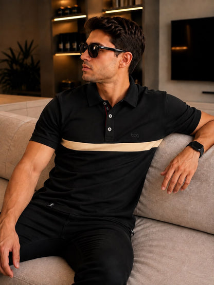 Camisa Polo Masculina Oliveiras Bicolor