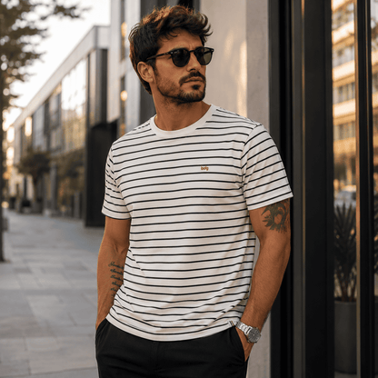 Camisa Masculina Gola Careca Polônia Bicolor